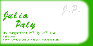 julia paly business card